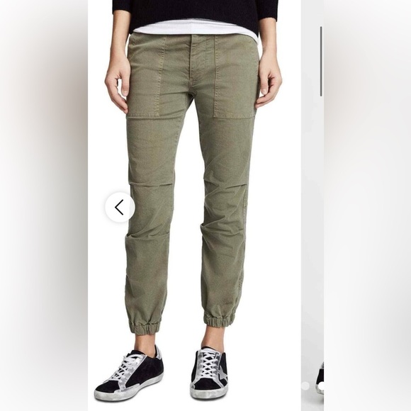 Nili Lotan Military Green Cotton Jogger Women’s Size 2 - Picture 1 of 10